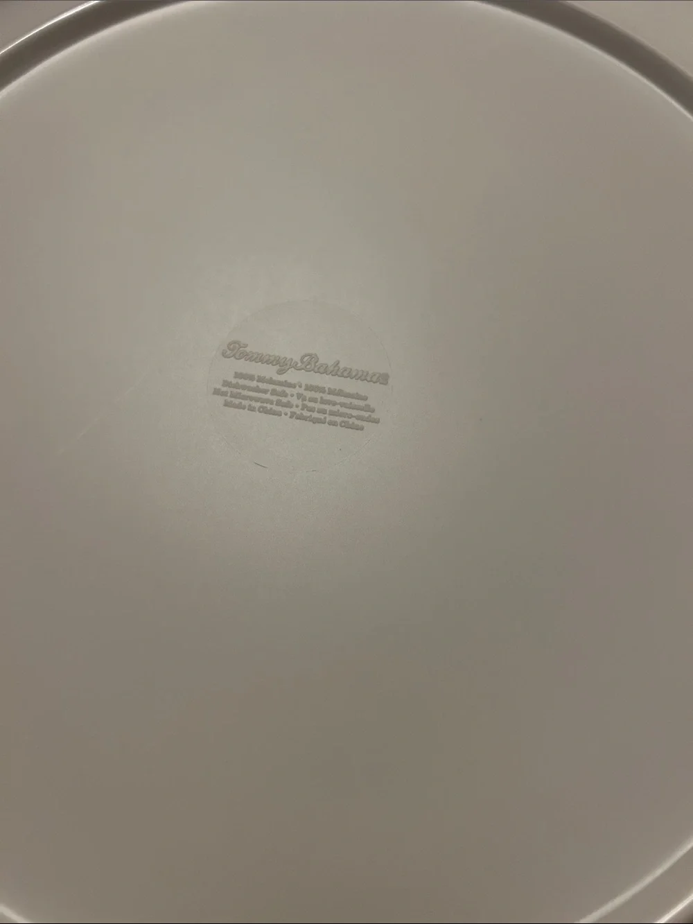 8 Tommy Bahama melamine Natural Wood-Look Dinner Plates - Set of 8
